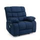 Noble House Crandall Navy Blue Massage Recliner