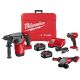 Milwaukee M18 FUEL 18V Lithium-Ion Brushless Cordless 1 in. SDS-Plus Rotary Hammer Kit with Grinder and 1/2 in. Impact Wrench