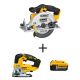 DEWALT 20V MAX Cordless 6-1/2 in. Circular Saw, 20V Brushless Jigsaw, and (1) 20V MAX XR Premium Lithium-Ion 5.0Ah Battery