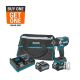 Makita 40V max XGT Brushless Cordless 4-Speed Mid-Torque 1/2 in. Impact Wrench Kit w/Detent Anvil, 2.5Ah