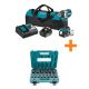 Makita 18V LXT Brushless Cordless 1/2 in. Impact Wrench Kit w/Friction Ring Anvil 5.0Ah w/1/2 in. Impact Socket Set
