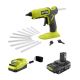 RYOBI ONE+ 18V Cordless Dual Temperature Full Size Glue Gun Kit with 2.0 Ah Battery and 18V Lithium-Ion Charger