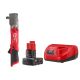 Milwaukee M12 FUEL 12V Lithium-Ion Brushless Cordless 1/2 in. Right Angle Impact Wrench W/M12 4.0 Ah Starter Kit