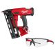 Milwaukee M18 FUEL 18-Volt Lithium-Ion Brushless Cordless Gen II 16GA Finish Nailer Tool-Only w/Clear Anti Scratch Safety Glasses