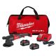 Milwaukee M18 FUEL18V Lithium-Ion Brushless Cordless 21 mm DA Polisher Kit with (2) M18 Batteries, Charger and Bag