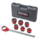 RIDGID 1/2 in. to 2 in. 12-R Manual Exposed Ratchet NPT Pipe Threading Set (6 Die Heads, Alloy Dies, Ratchet/Handle + Case)