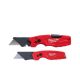 Milwaukee FASTBACK 6-in-1 Folding Utility Knives and FASTBACK Compact Folding Utility Knife with General Purpose Blades (2-Pack)