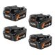 RIDGID 18V 6.0 Ah MAX Output Lithium-Ion Batteries (4-Pack)