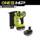 RYOBI ONE+ HP 18V 18-Gauge Brushless Cordless AirStrike Brad Nailer and ONE+ 18V HIGH PERFORMANCE Battery (2-Pack)