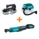 Makita 18V LXT Sub-Compact Brushless Band Saw and 18V LXT Brushless Wet/Dry Vacuum with 18V LXT Sq. Drive Ratchet