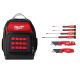 Milwaukee Ultimate Jobsite 15 in. Backpack with 4-Piece Precision Screwdriver Set and FASTBACK Folding Utility Knives (7-Piece)