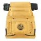 Graintex 10-Pocket Yellow Top Grain Leather Nail and Tool Pouch with 2 in. Leather/Webbing Belt