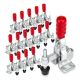 POWERTEC 200 lbs. Holding Capacity, Quick Release Vertical Toggle Clamp w Rubber Pressure Tip 12050,(16-PacK)