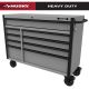 Husky Heavy-Duty 52 in. W x 20 in. D 9-Drawer Matte Gray Rolling Tool Cabinet