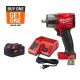 Milwaukee M18 FUEL GEN-2 18V Lithium-Ion Brushless Cordless Mid Torque 1/2 in. Impact Wrench F Ring w/5.0Ah Starter Kit