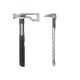 Stiletto Drywall Axe Fiberglass Hammer with 13 in. Handle with 12 in. Titanium Clawbar Nail Puller with Dimpler
