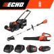 ECHO 56V Cordless Battery Lawn Mower, String Trimmer and Blower Combo Kit with 2.5Ah and 5.0Ah Batteries and Charger (3-Tool)