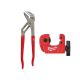 Milwaukee 12 in. Smooth Dipped Grip Jaw Plier and 1/2 in. Mini Copper Cutter (2-Piece Tool Set)