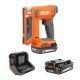 RIDGID 18V Cordless 3/8 in. Crown Stapler Kit 2.0 Ah Battery, Charger, and Extra 2.0 Ah Battery