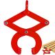VEVOR 2T Pallet Puller 4409 lbs. Capacity Steel Single Scissor Pallet Puller Clamp 6.3 in. Jaw Opening Pallet Grabber, Red