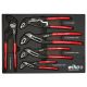 Wiha Classic Grip V-Jaw Tongue and Groove Pliers Tray Set (5-Piece)