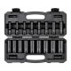 TEKTON 1/2 in. Drive Deep 12-Point Impact Socket Set, (17-Piece) (5/16 - 1-1/4 in.)