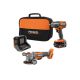 RIDGID 18V Brushless Cordless 2-Tool Combo Kit w/ 1/2 in. Impact Wrench, Angle Grinder, 4.0 Ah MAX Output Battery, and Charger