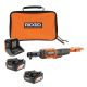 RIDGID 18V Brushless Cordless 3/8 in. Ratchet with (2) 4.0 Ah Batteries, Charger, and Bag