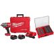 Milwaukee M18 FUEL ONE-KEY 18V Li-Ion Brushless Cordless 1/2 in. HiTorque Impact Wrench FR Kit w/PO SAE Metric Socket Set (31-PC)