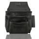 Graintex 10-Pocket Black Ambassador Series Top Grain Leather Nail and Tool Pouch