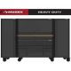 Husky 116 in. W x 23 in. D Heavy-Duty 17-Drawer Mobile Workbench with 2-Drawer Riser, Hutch and 2-Side Lockers System