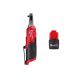 Milwaukee M12 FUEL 12V Lithium-Ion Brushless Cordless High Speed 1/4 in. Ratchet w/CP High Output 2.5 Ah Battery Pack