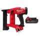 Milwaukee M18 FUEL 18-Volt Lithium Brushless Cordless 18-Gauge 1/4 in. Narrow Crown Stapler & M18 18-Volt 2.0 Ah Compact Battery