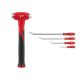 Milwaukee 16 oz. Dead Blow Ball Peen Hammer with Pry Bar Set