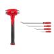 Milwaukee 32 oz. Dead Blow Ball Peen Hammer with Pry Bar Set