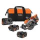 RIDGID 18V Brushless Cordless 7-1/4 in. Rear Handle Circular Saw Kit w/ (1) 8.0 Ah EXP & (1) 4.0Ah MO Battery, Charger, Bag