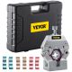VEVOR Manually Operated AC Hose Crimper Hydra-Krimp Aluminum Alloy Crimping Tool Kit Handheld 1.4 in. with 4 Dies for A/C Car