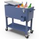 PERMASTEEL 80 qt. Azure Blue Outdoor Patio Cooler with Removable Basin