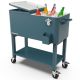 PERMASTEEL 80 qt. Teal Outdoor Patio Cooler with Removable Basin