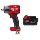 Milwaukee M18 FUEL Gen-2 18V Lithium-Ion Brushless Cordless Mid Torque 1/2 in. Impact w/Fring w/5.0 ah Resistant Battery