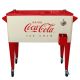 Leigh Country Coca-Cola 80 Qt Vanilla Embossed Rolling Chest Cooler