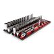 TEKTON 3/8 in. Drive 12-Point Socket and Ratchet Set with Rails (1/4 in.-1 in., 6 mm-24 mm) (74-Piece)