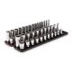 TEKTON 1/2 in. Drive 6-Point Socket Set with Rails (3/8 in.-1 in., 10 mm-24 mm) (52-Piece)