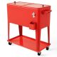 Cisvio 80 Qt. Outdoor Portable Rolling Party Cooler Cart Patio Mobile Ice Chests Beverage Icebox Beer Cola Cooler Trolley
