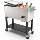PERMASTEEL 80 qt. Stainless Steel Outdoor Patio Cooler with Removable Basin