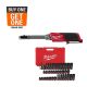 Milwaukee M12 FUEL INSIDER 12V Lithium-Ion Brushless Cordless 1/4in.-3/8in. Extended Reach Box Ratchet w/6 Point Impact Socket Set