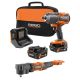 RIDGID 18V Brushless Cordless 4-Mode 1/2 in. Impact Wrench Kit w/ (2) 4.0 Ah Batteries, Charger, & Right Angle Impact Wrench