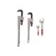 Milwaukee 24 in. Aluminum Pipe Wrench, 18 in. Aluminum Pipe Wrench, 6 in. and 10 in. Adjustable Wrench set