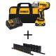 DEWALT 20V MAX Lithium-Ion Cordless 1/2 in. Impact Wrench Kit with 1/2 in. Drive SAE Deep Impact Socket Set (19-Piece)