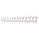 TEKTON 5/16 - 1-1/16 in., 8-27 mm 3/8 in. Drive 6-Point Flare Nut Crowfoot Wrench Set (32-Piece)